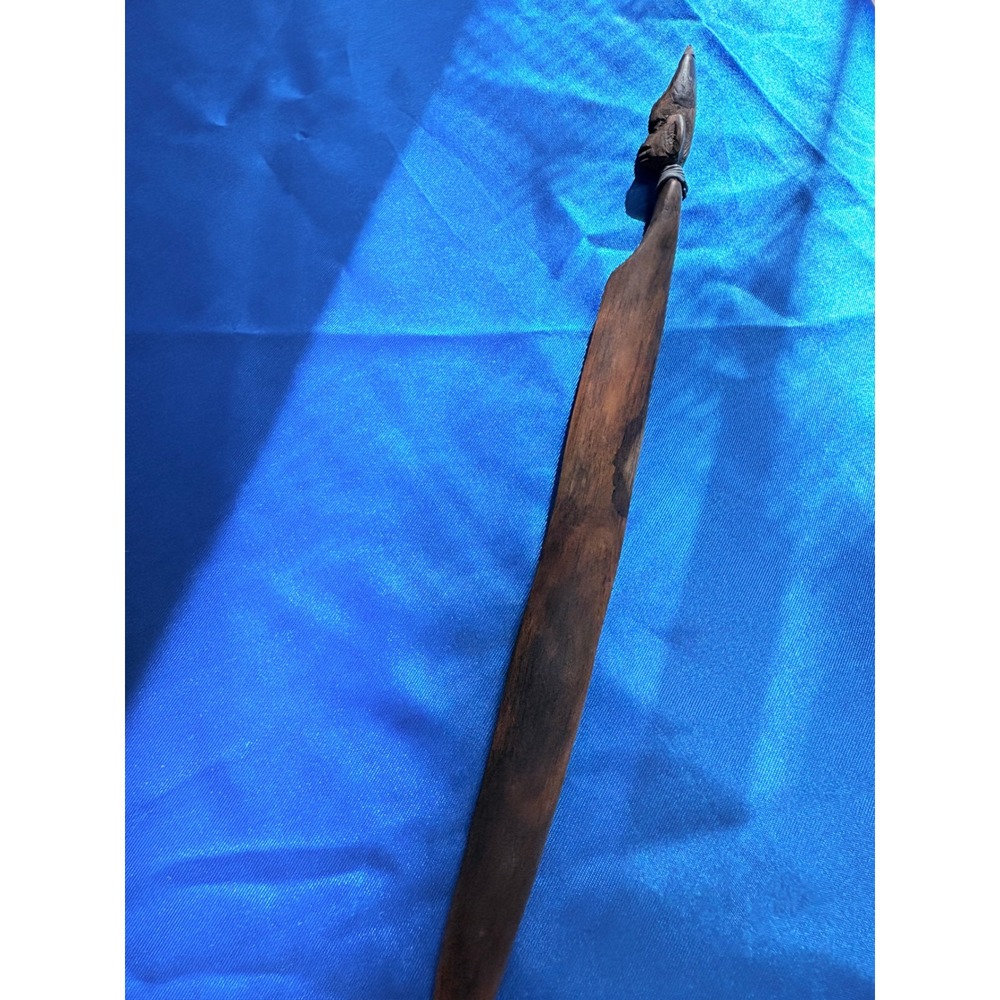 Vintage Hand Carved African Tribal Wood Letter Opener‎ Pair Set of 2 - Picture 12 of 16
